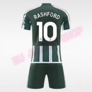 Fotballdrakter Barn Manchester United 2023-24 Marcus Rashford 10 Borte Draktsett..